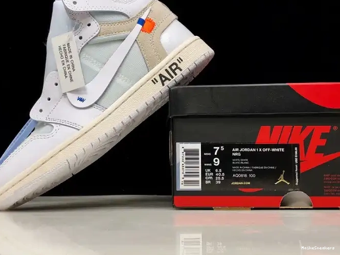 MaikeSneakers High Air 1 Jordan AQ0818-100 Off-White Retro White 0506